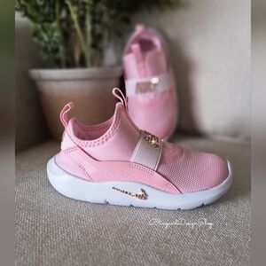Bling Nike Flex Runner 4 Baby Toddler Girl Shoes Pink Customized Nikes With Gold
